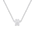 Stainless Steel Paw Print Perfume Necklace