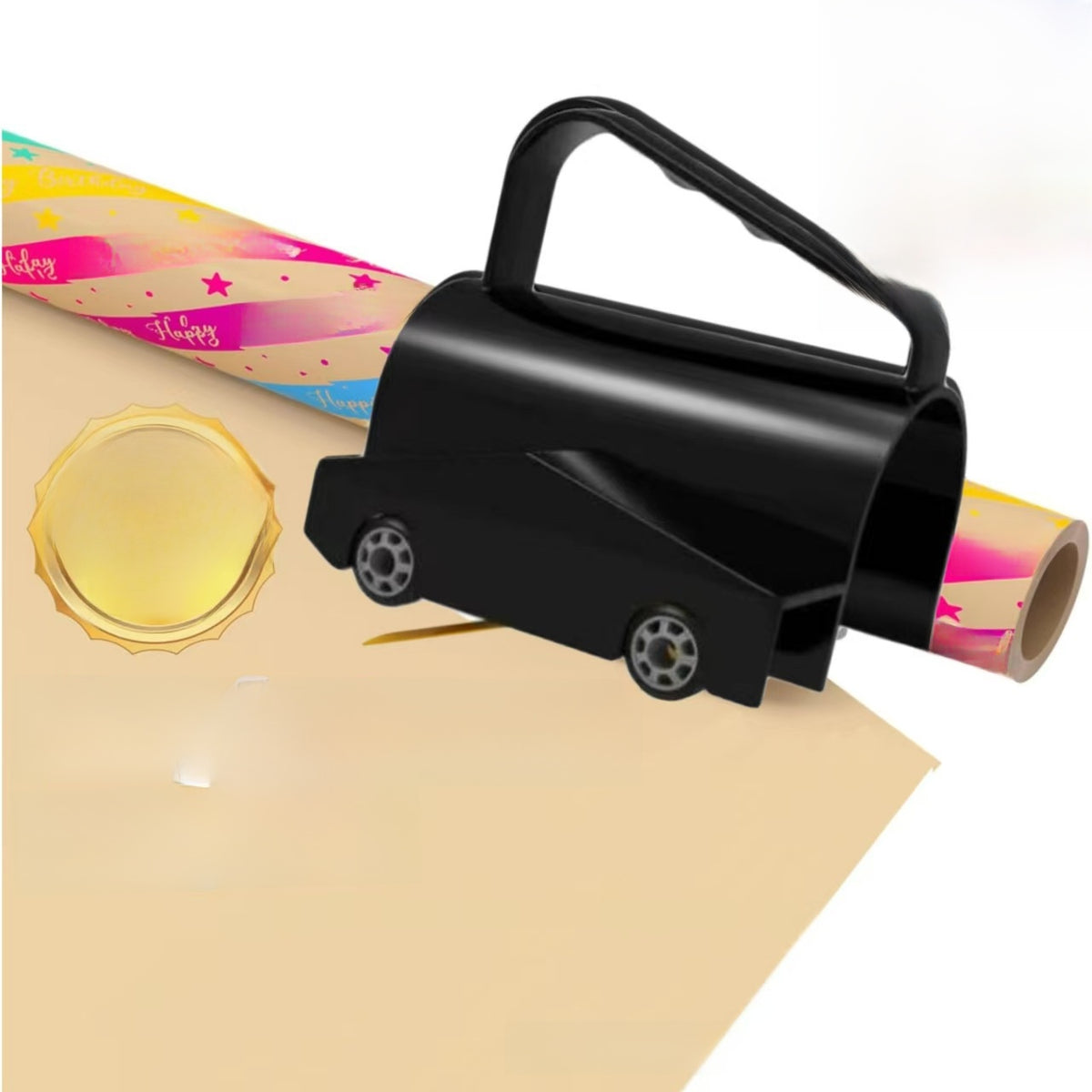 Upgraded Wrapping Paper Roll Cutter with Four Blades